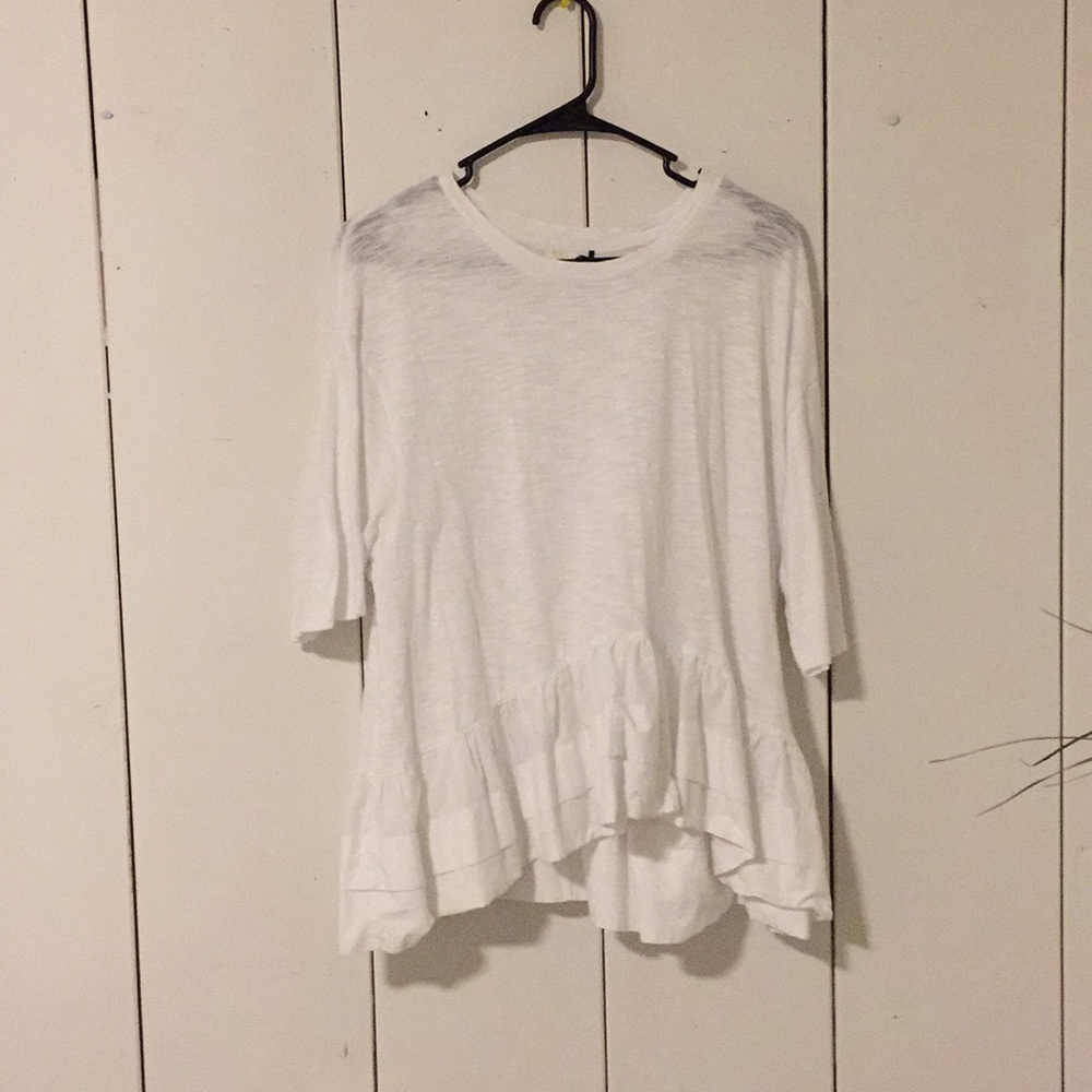 Anthropology AKEMI + KIN size small white blouse